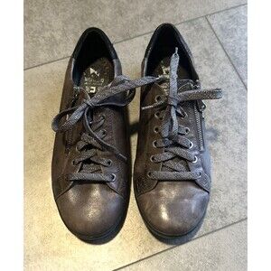 Women’s 7.5 Mobils By Mephisto Air-Relax Leather Shoes Brown Leather Preppy